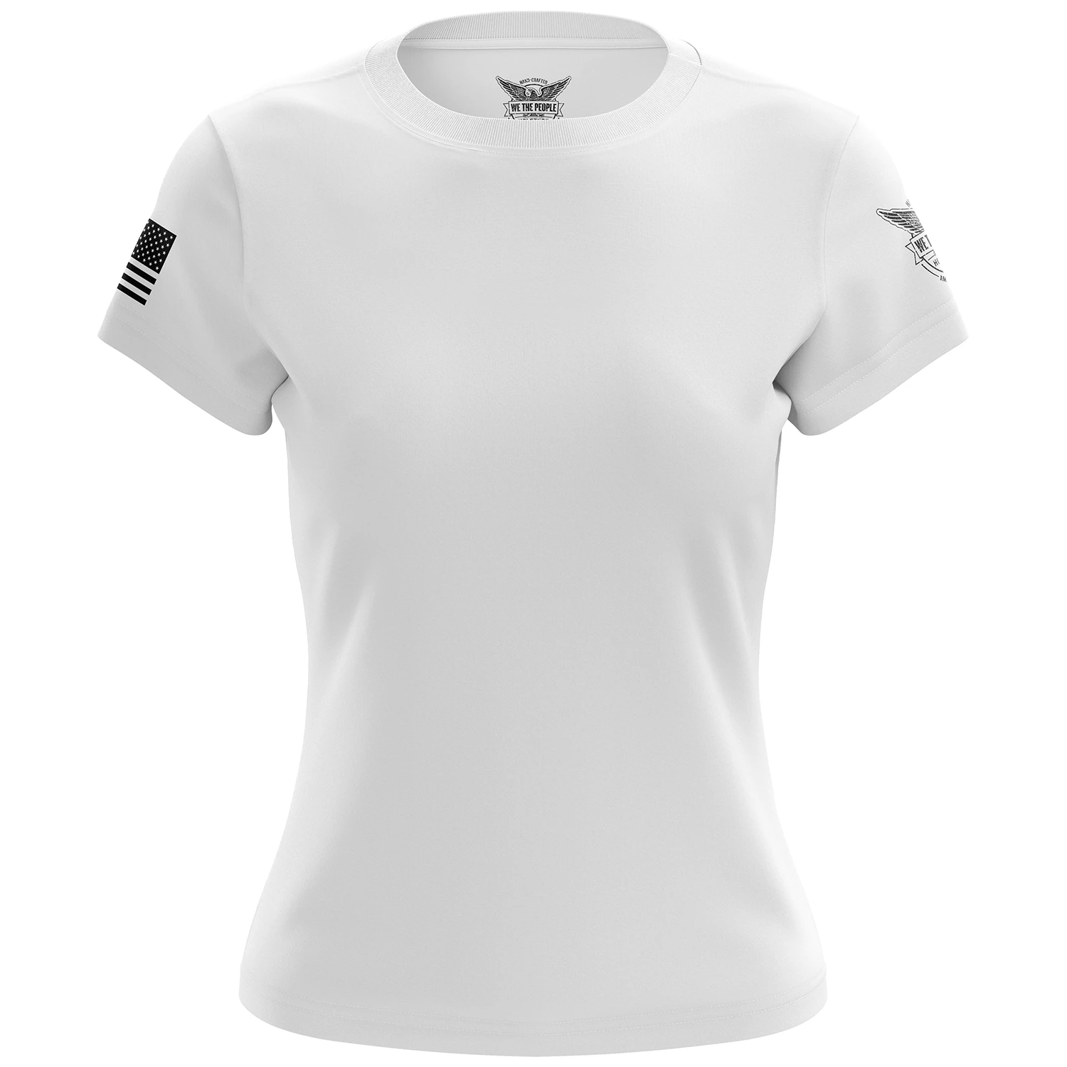 Basic - White + Black Women's Short Sleeve Shirt