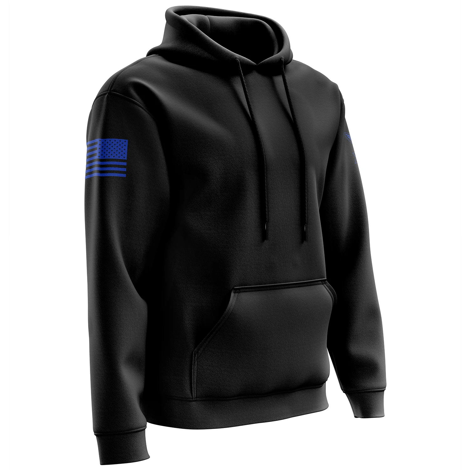 Basic - Black + Blue Hoodie - Image 4