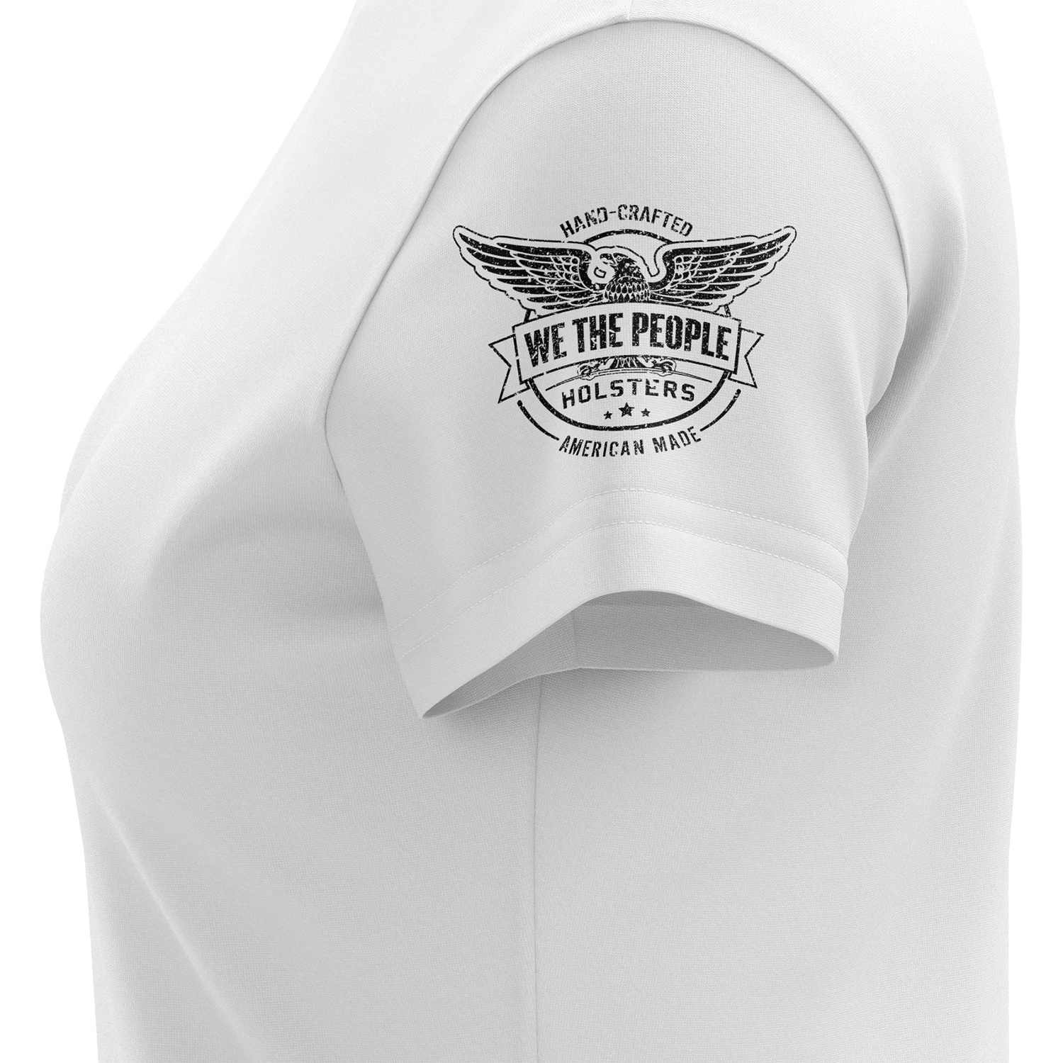 Basic - White + Black Women's Short Sleeve Shirt - Image 4