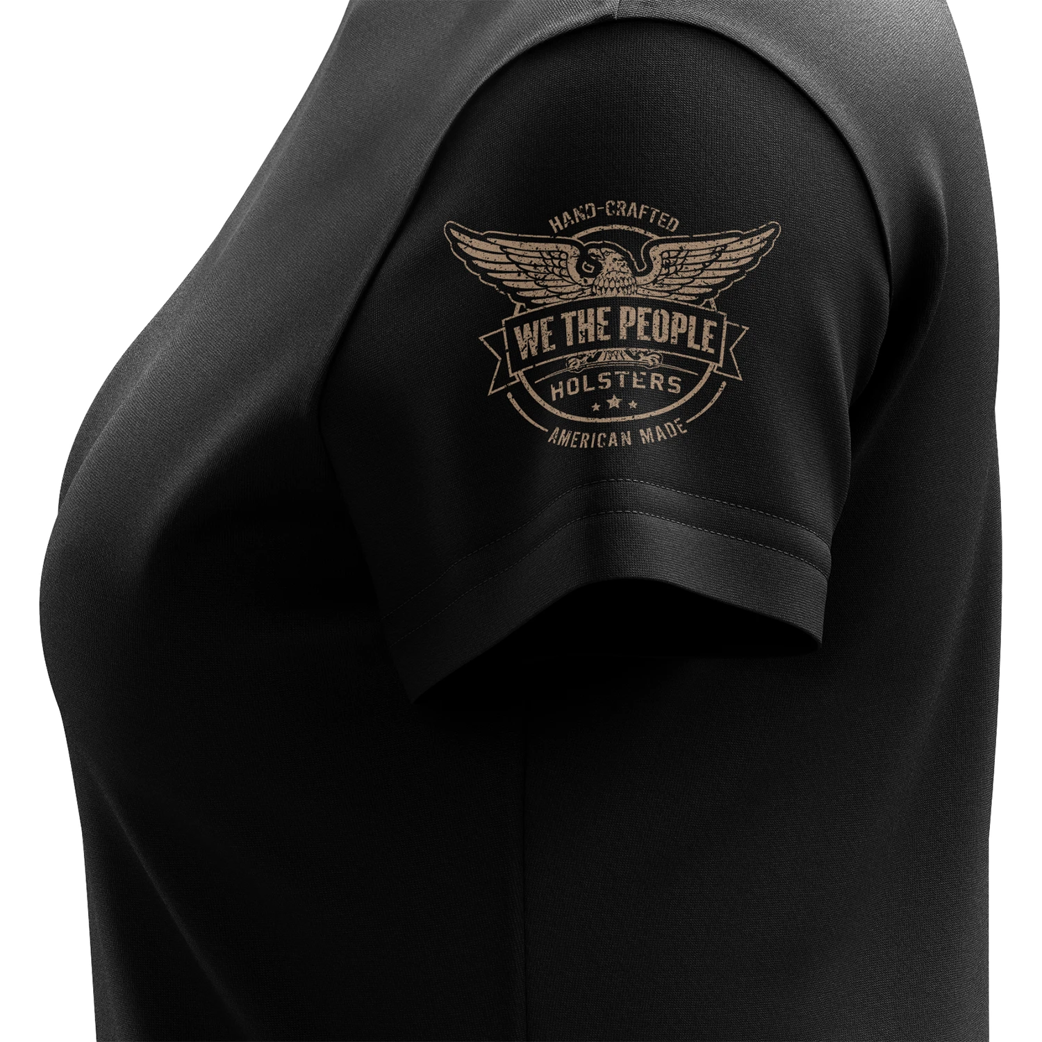 Basic - Black + Tan Women's Short Sleeve Shirt - Image 4