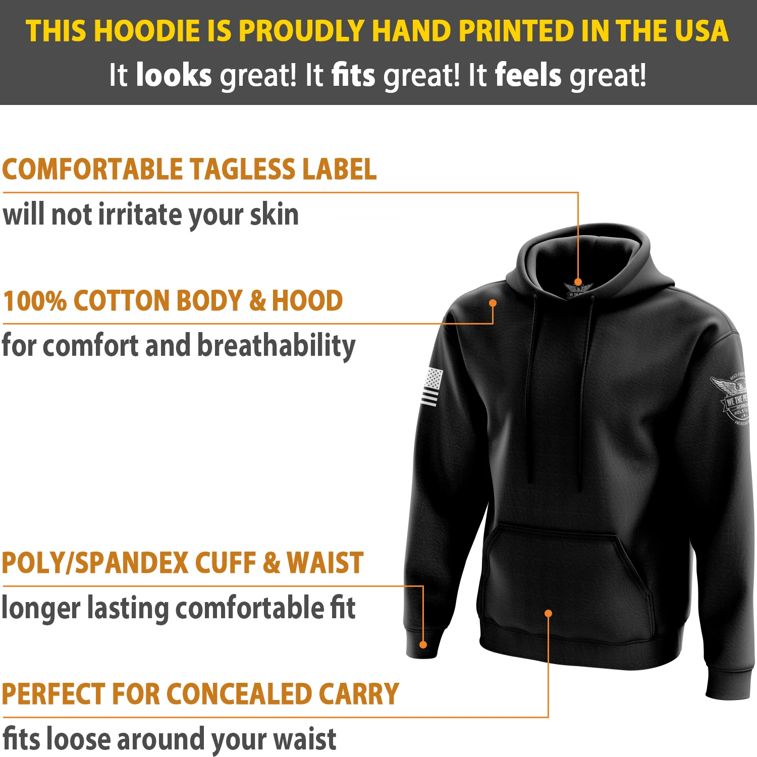 Basic - Black + White Hoodie - Image 5