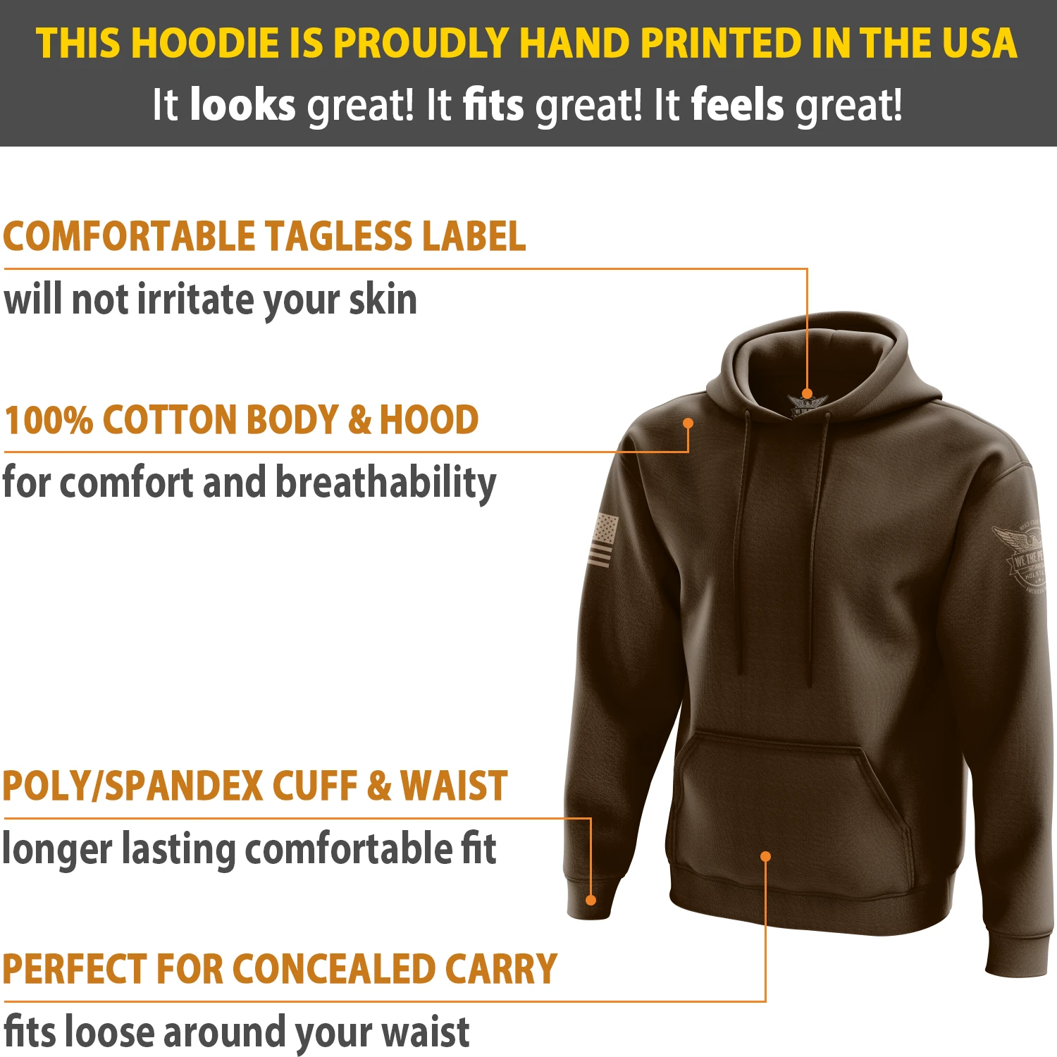 Basic - Brown + Tan Hoodie - Image 5