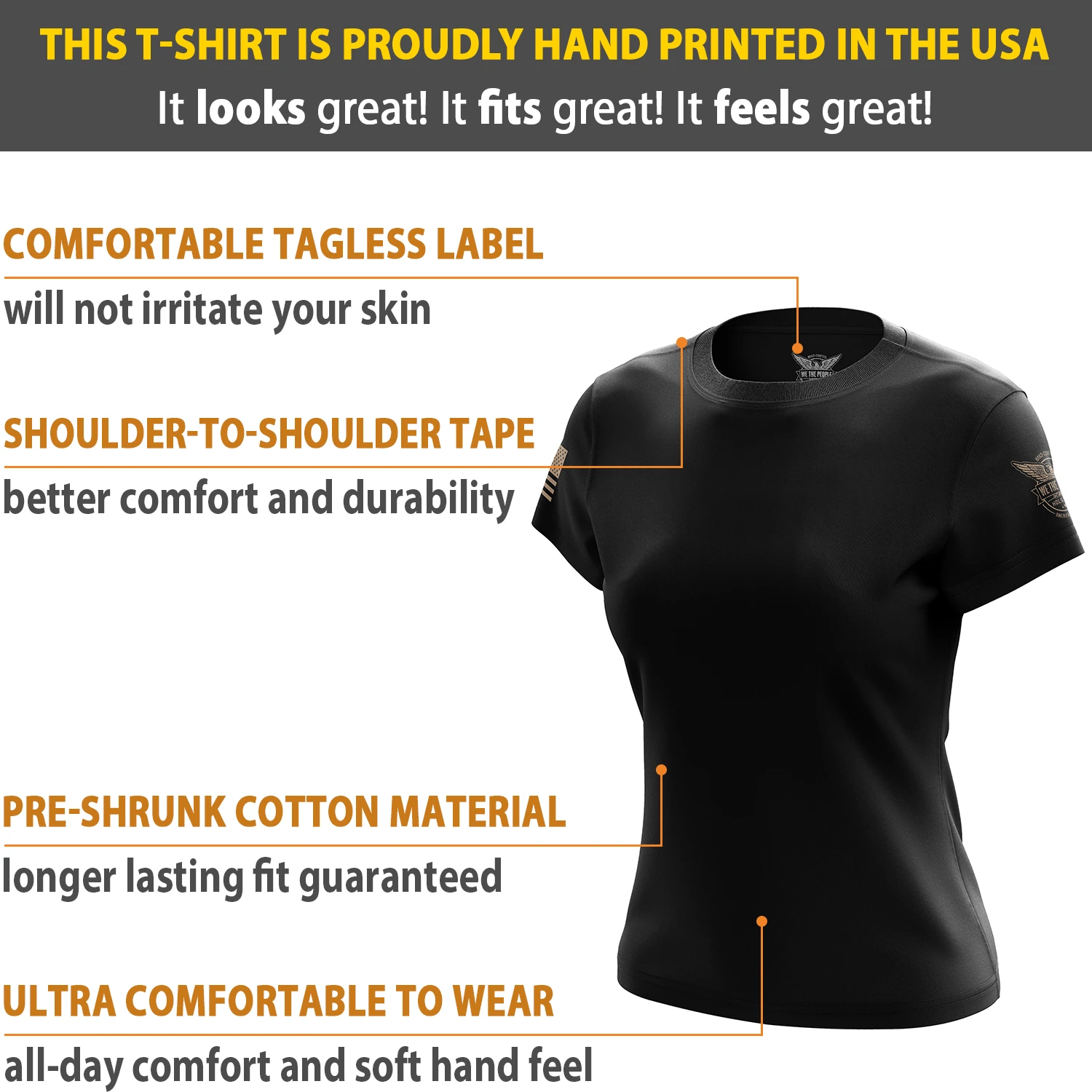 Basic - Black + Tan Women's Short Sleeve Shirt - Image 6