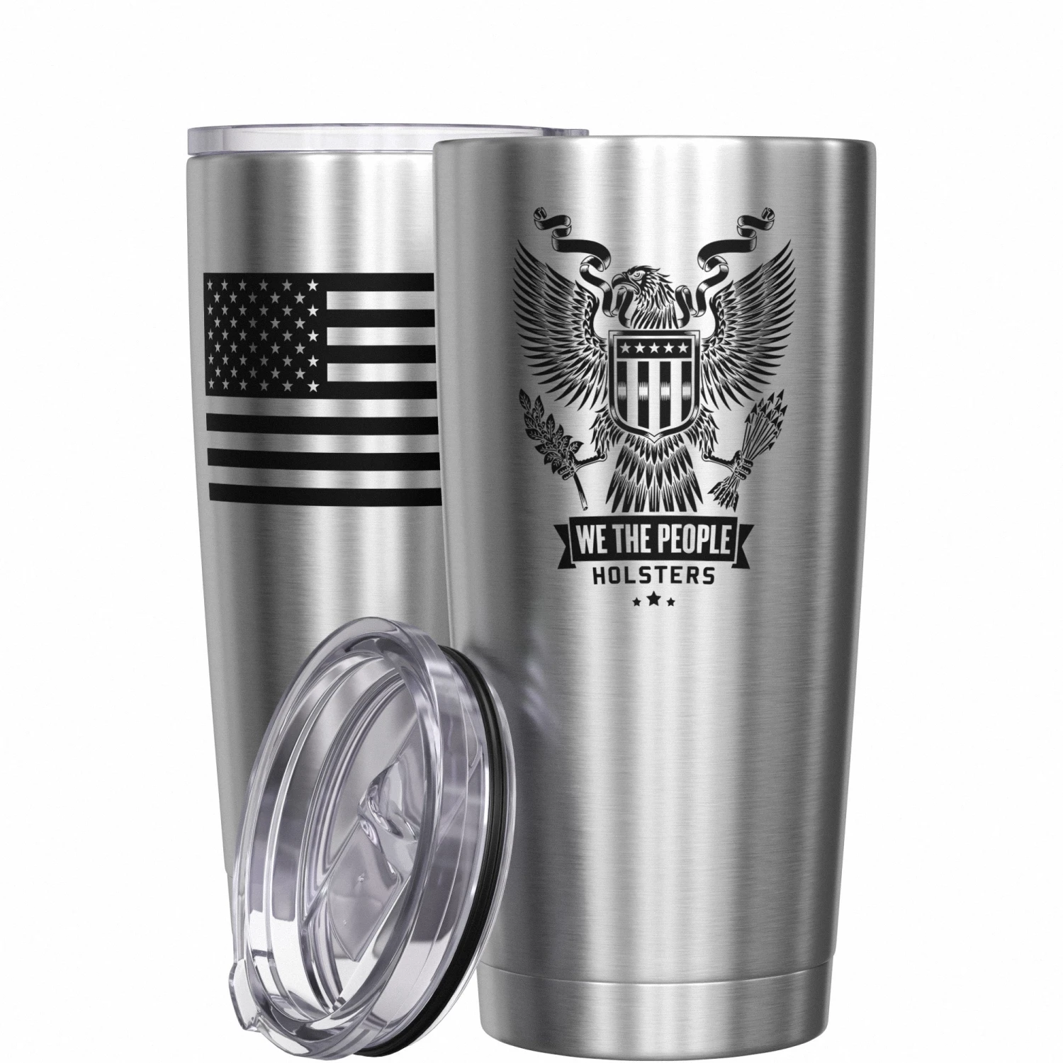 WTP Heraldic Eagle + American Flag Stainless Steel Tumbler - Image 11