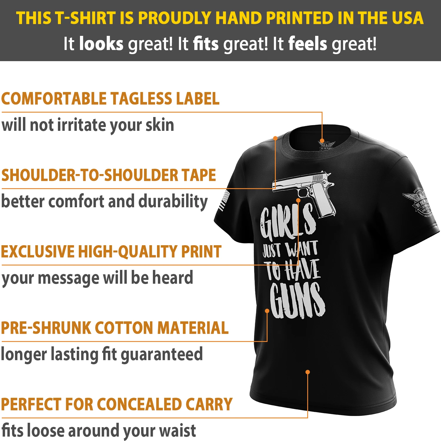 Girls Just Want To Have Guns Short Sleeve Shirt - Image 6