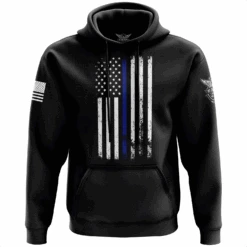 American Flag Thin Blue Line Hoodie