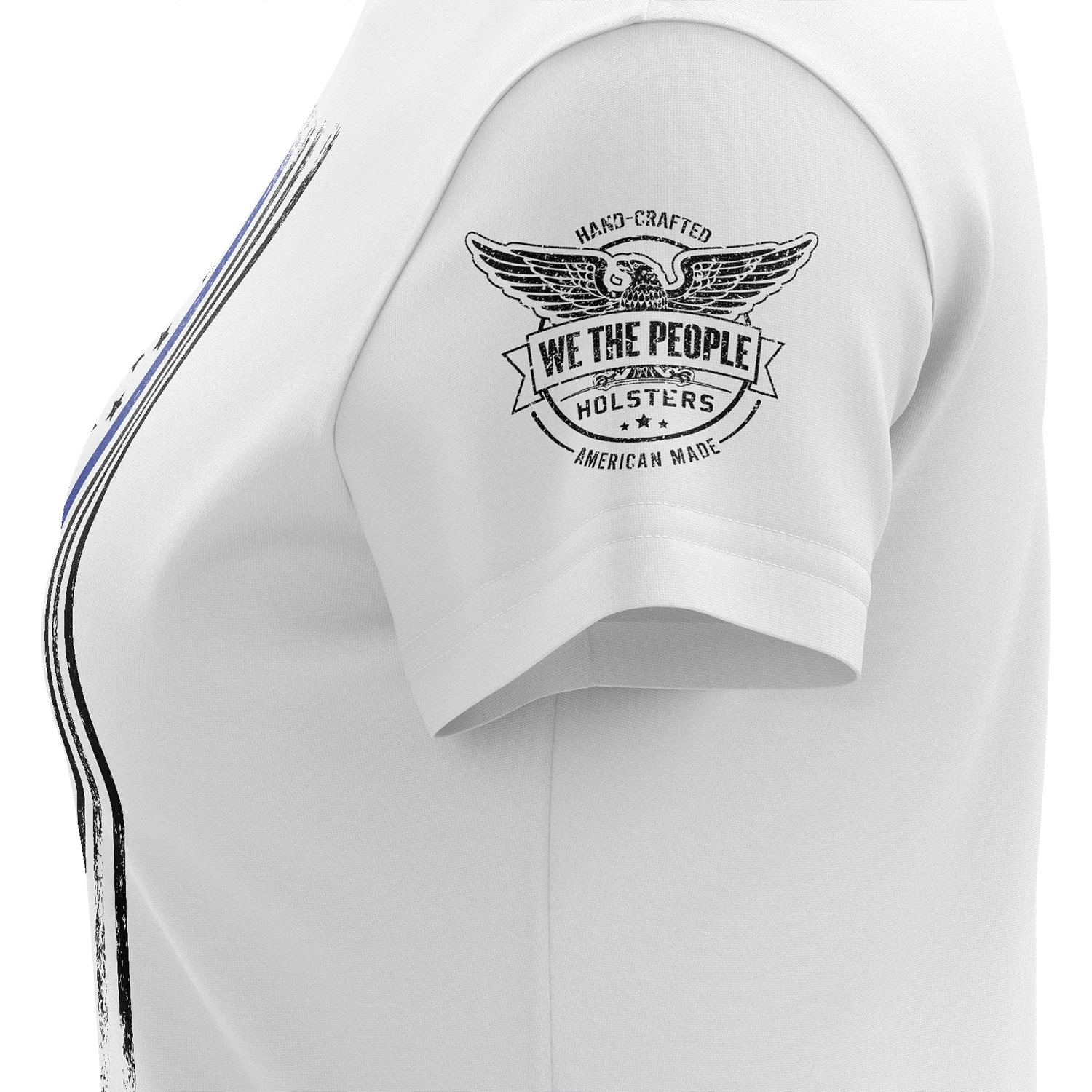 American Flag Thin Blue Line Women's Short Sleeve Shirt - Image 10