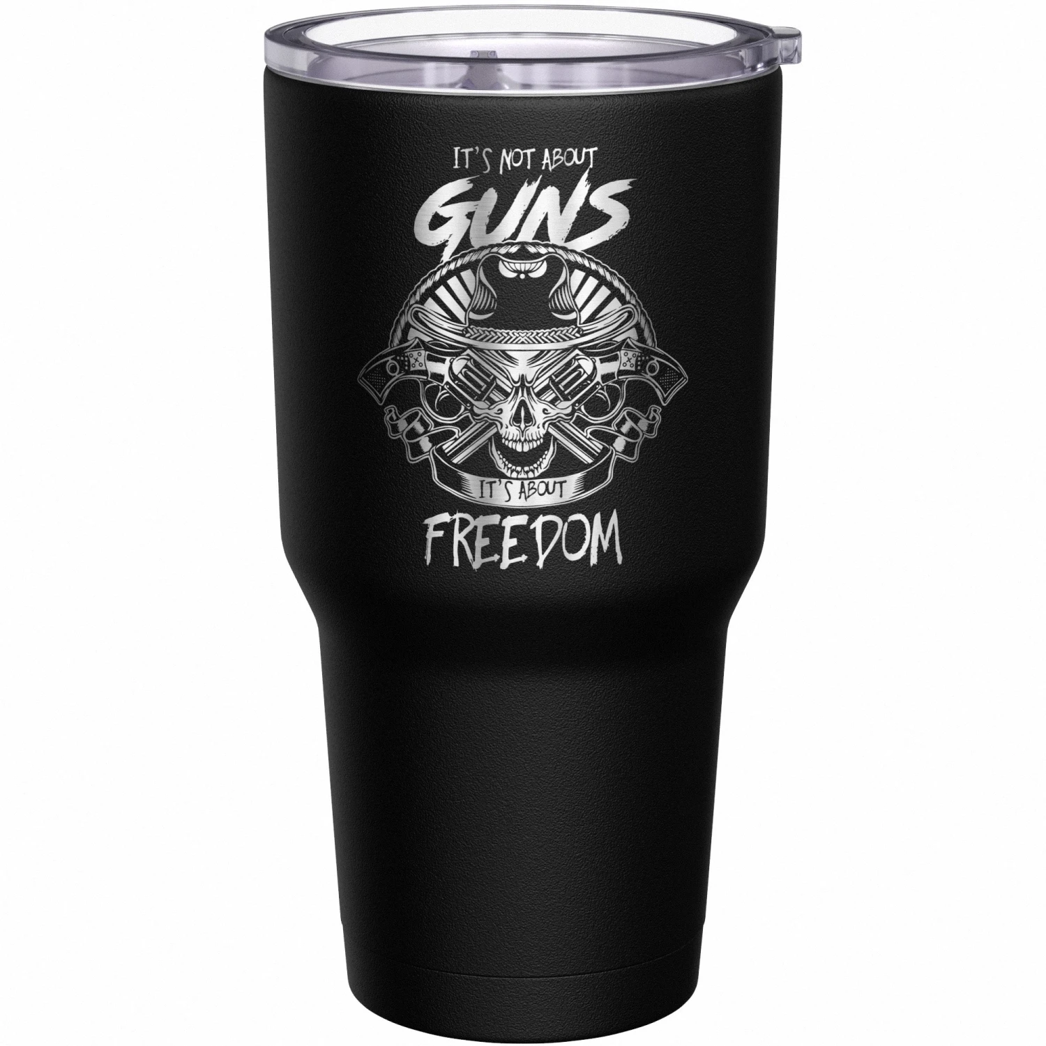 It's Not About Guns, It's About Freedom Stainless Steel Tumbler - Image 2