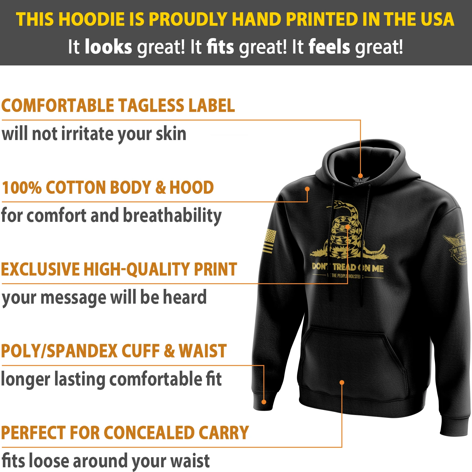 Don't Tread On Me Gadsden Flag Hoodie - Image 5