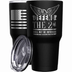 Defend The 2nd Amendment + American Flag Stainless Steel Tumbler
