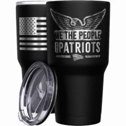 We The People Are Patriots + American Flag Stainless Steel Tumbler