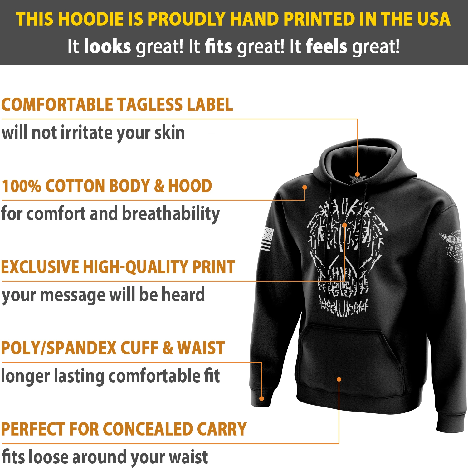 Gun Skull Hoodie - Image 5