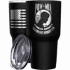 POW MIA You Are Not Forgotten + American Flag Stainless Steel Tumbler