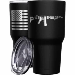 We The People AR-15 + American Flag Stainless Steel Tumbler