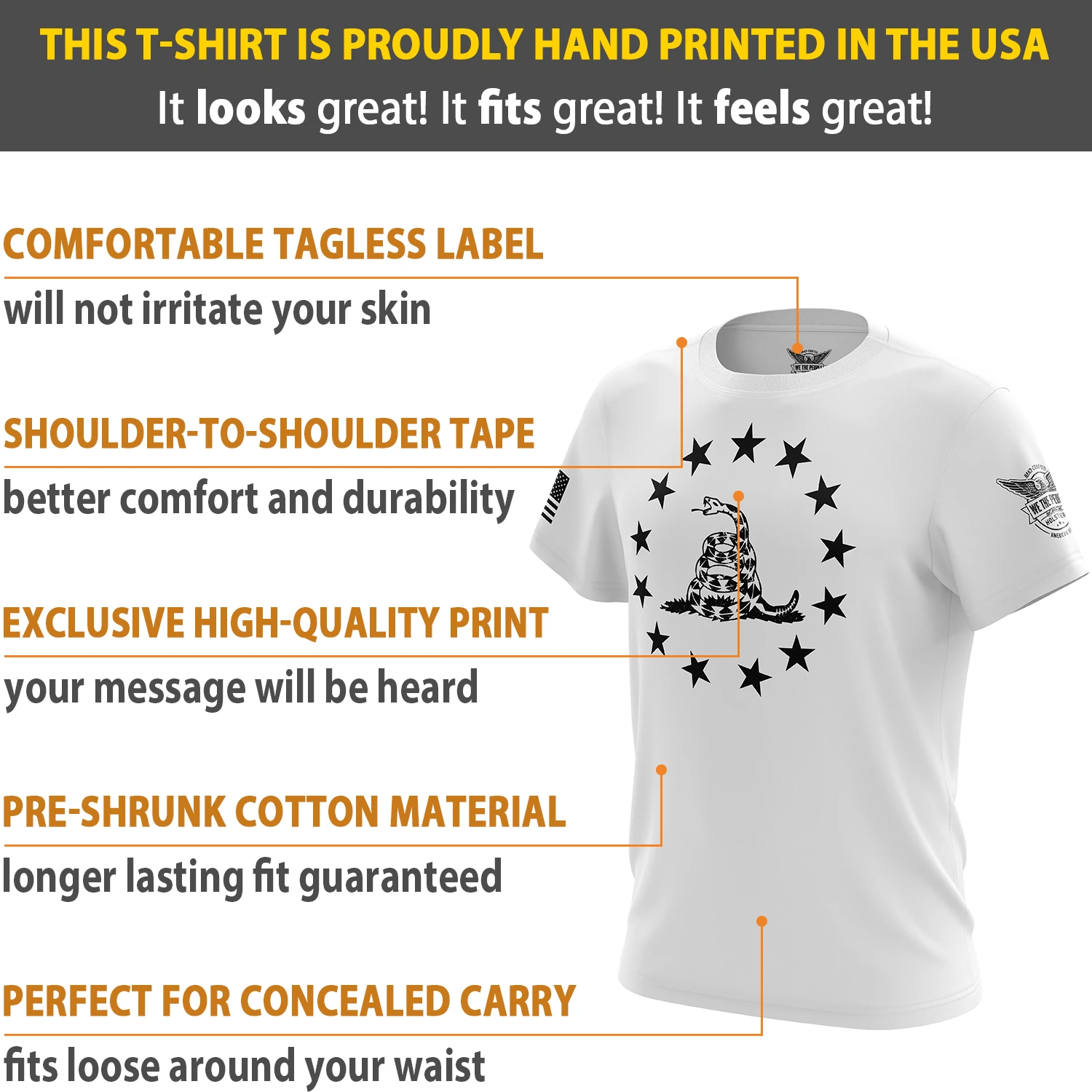 Betsy Ross Gadsden Flag Short Sleeve Shirt - Image 12