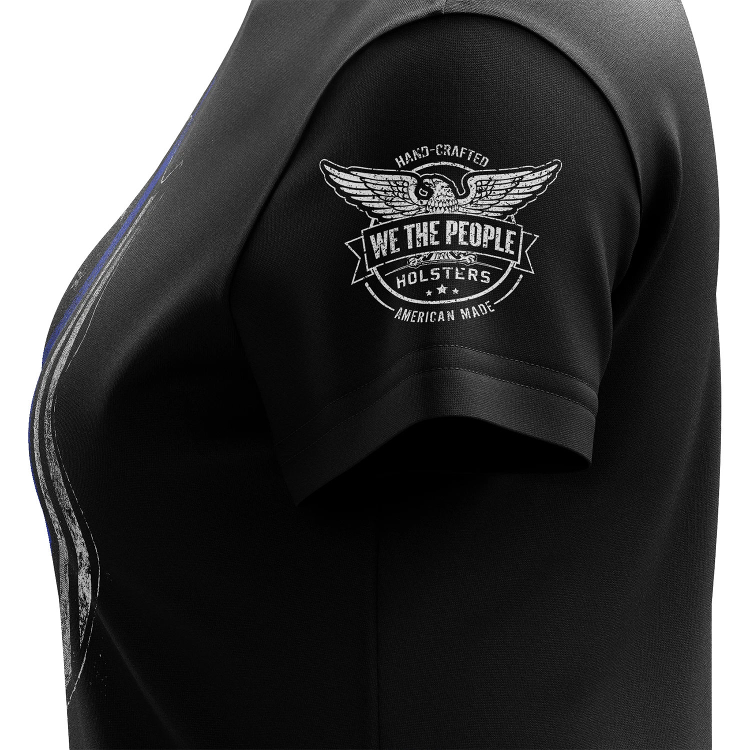 Thin Blue Line Flag Women's Short Sleeve Shirt - Image 4