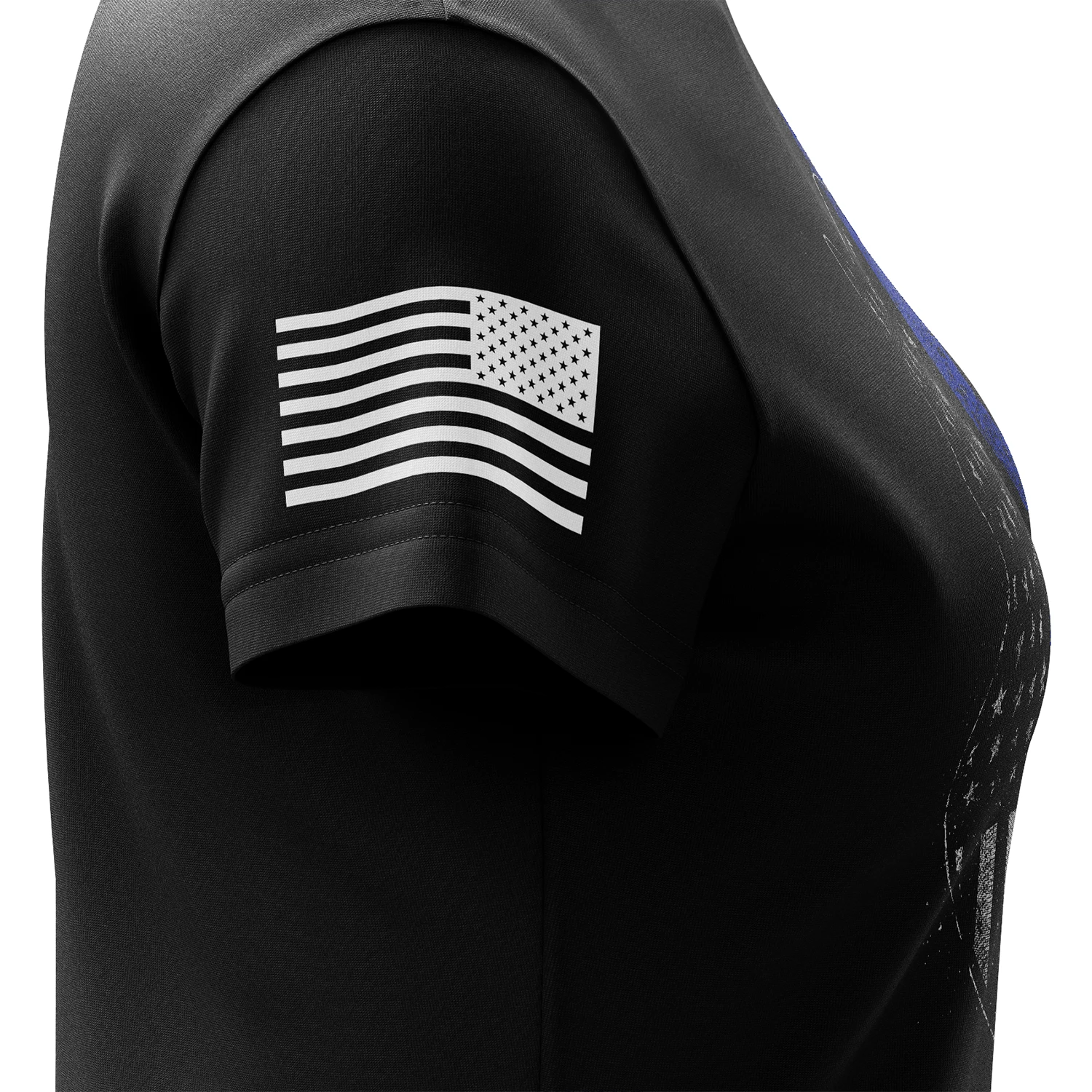 Thin Blue Line Flag Women's Short Sleeve Shirt - Image 5