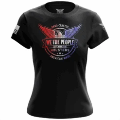 We The People Holsters Distressed Flag Logo Women's Short Sleeve Shirt
