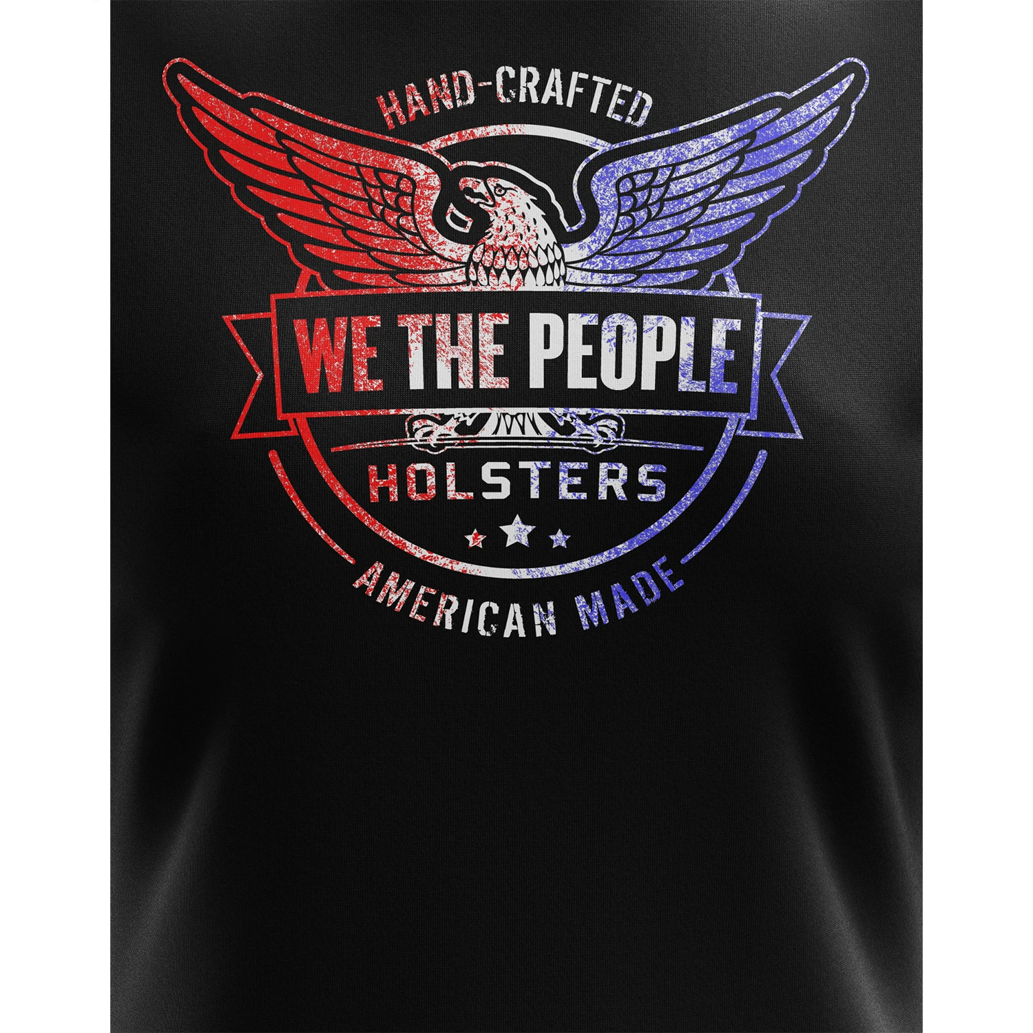 We The People Holsters Distressed Flag Logo Women's Short Sleeve Shirt - Image 3