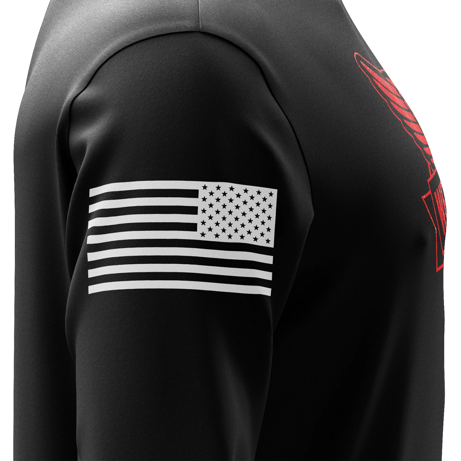 We The People Holsters Distressed Flag Logo Long Sleeve Shirt - Image 5