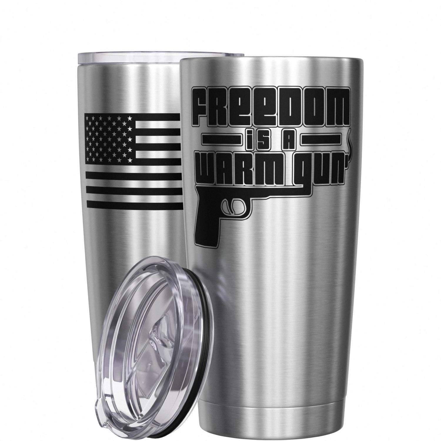 Freedom Is A Warm Gun Stainless Steel Tumbler - Image 11