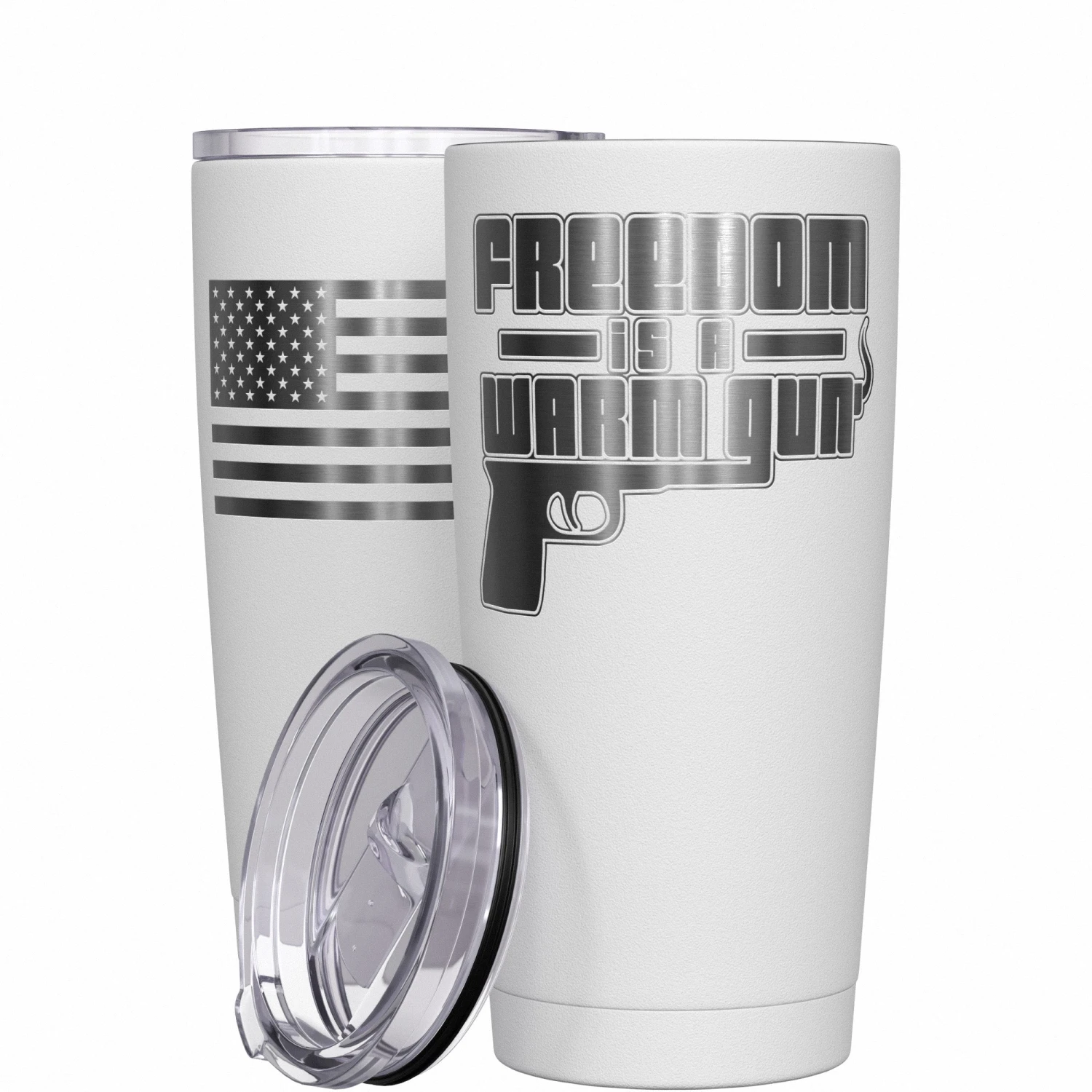Freedom Is A Warm Gun Stainless Steel Tumbler - Image 12