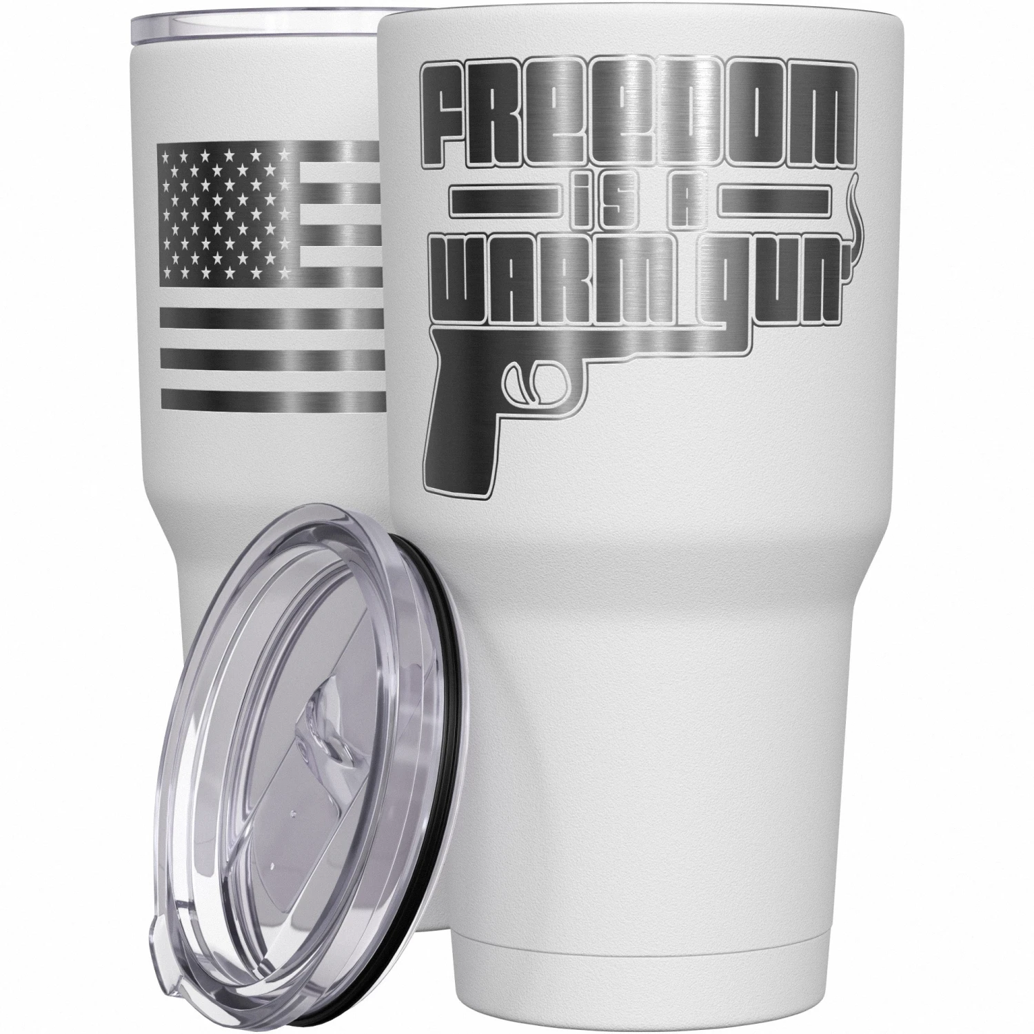 Freedom Is A Warm Gun Stainless Steel Tumbler - Image 9