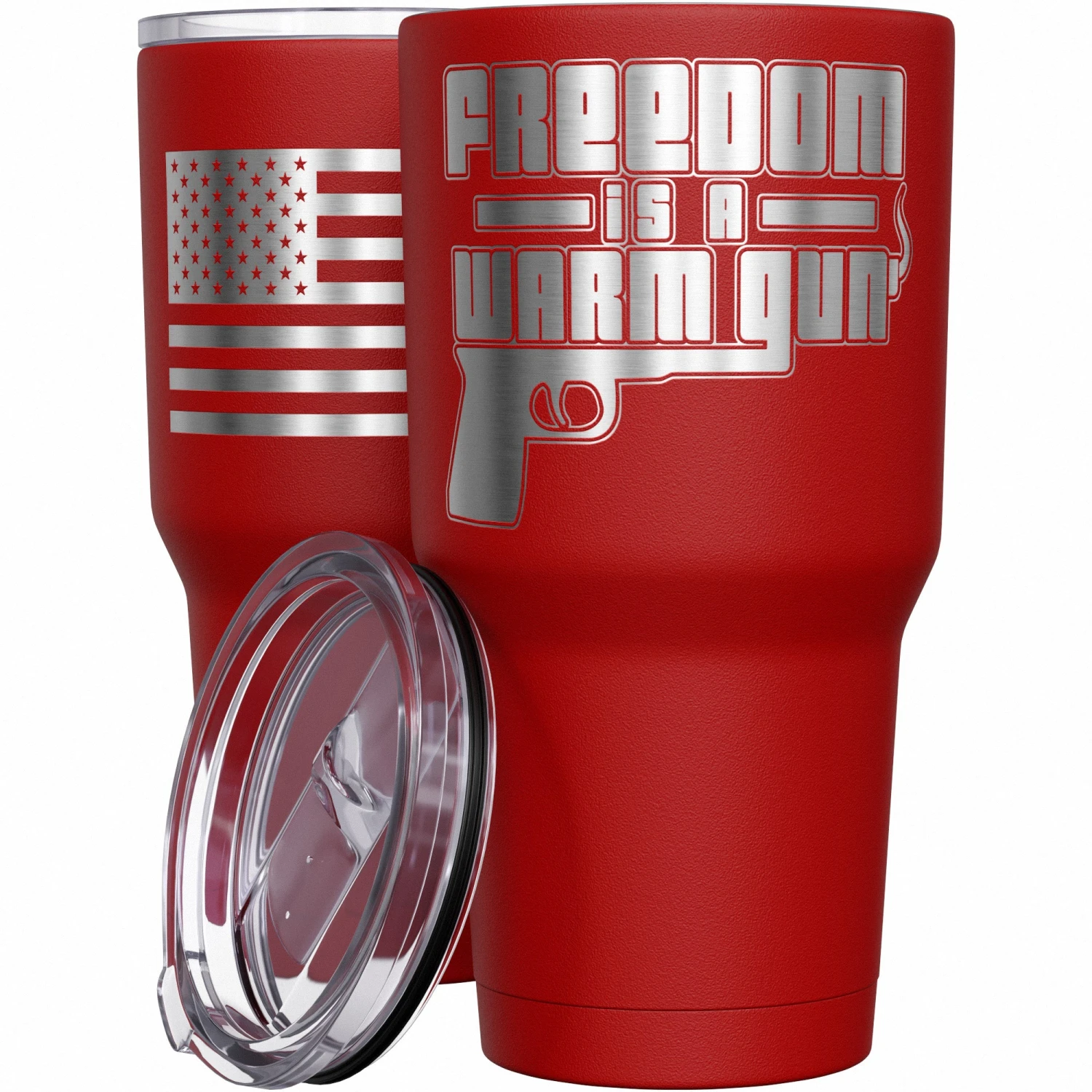 Freedom Is A Warm Gun Stainless Steel Tumbler - Image 8