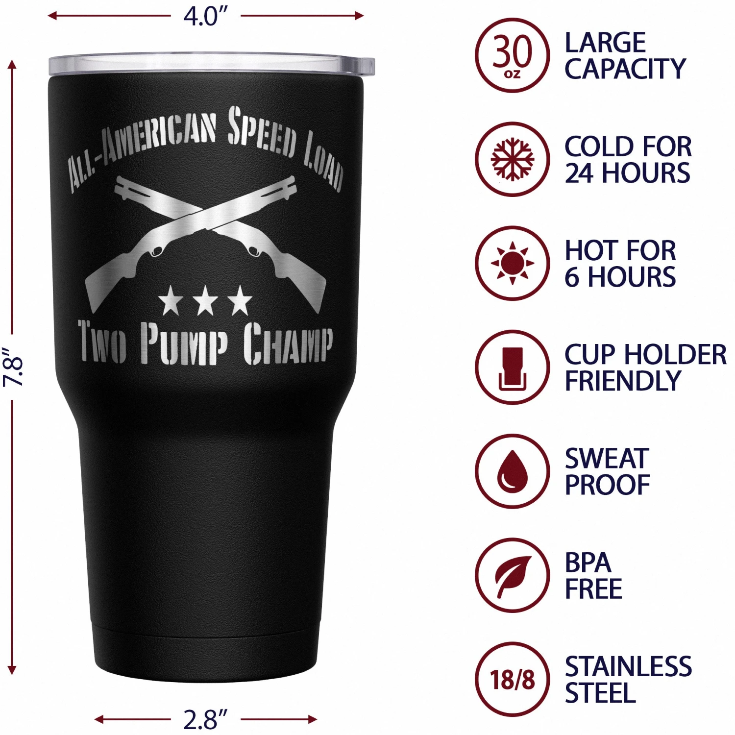 Two Pump Champ Stainless Steel Tumbler - Image 6