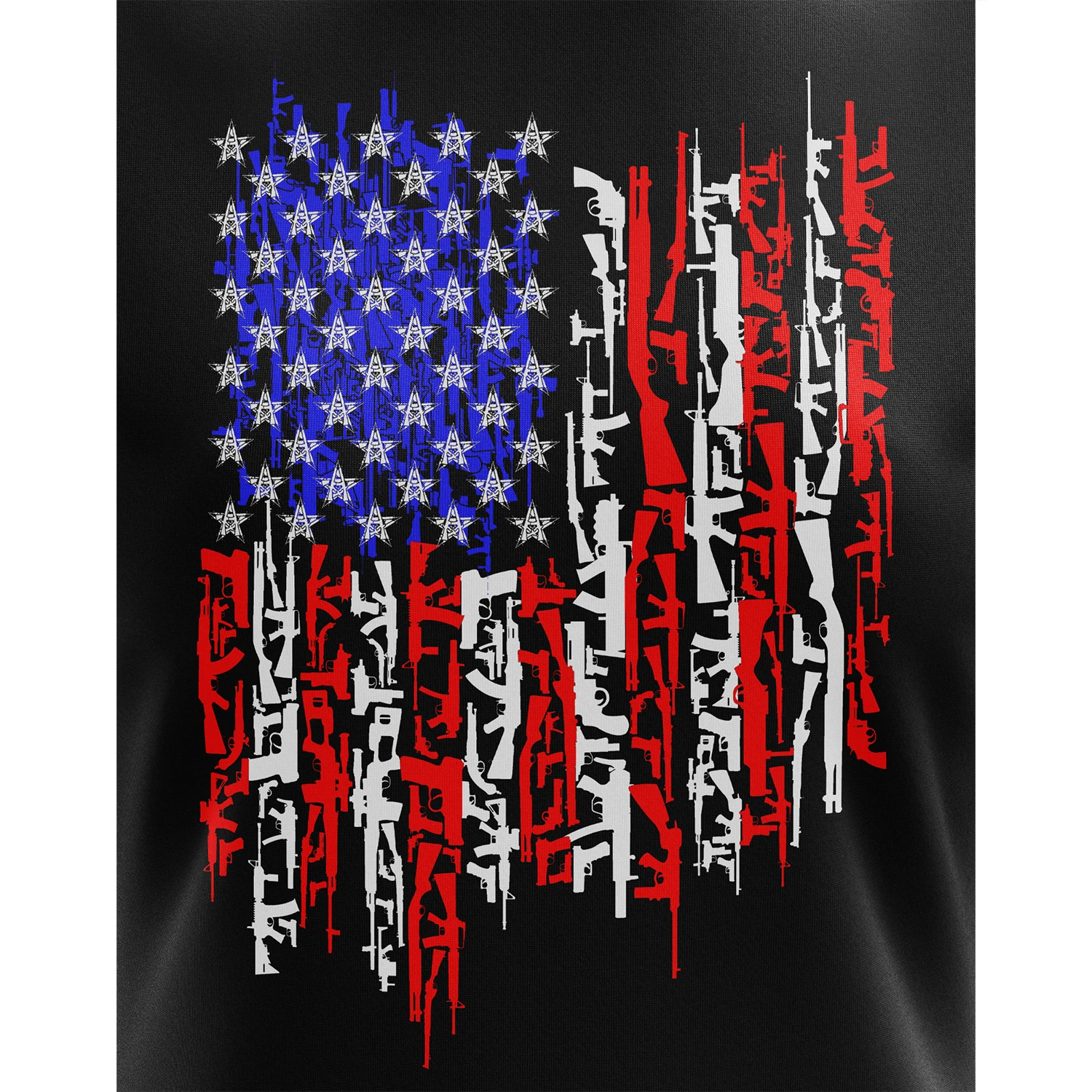 American Flag In Guns 2.0 Women's Short Sleeve Shirt - Image 3