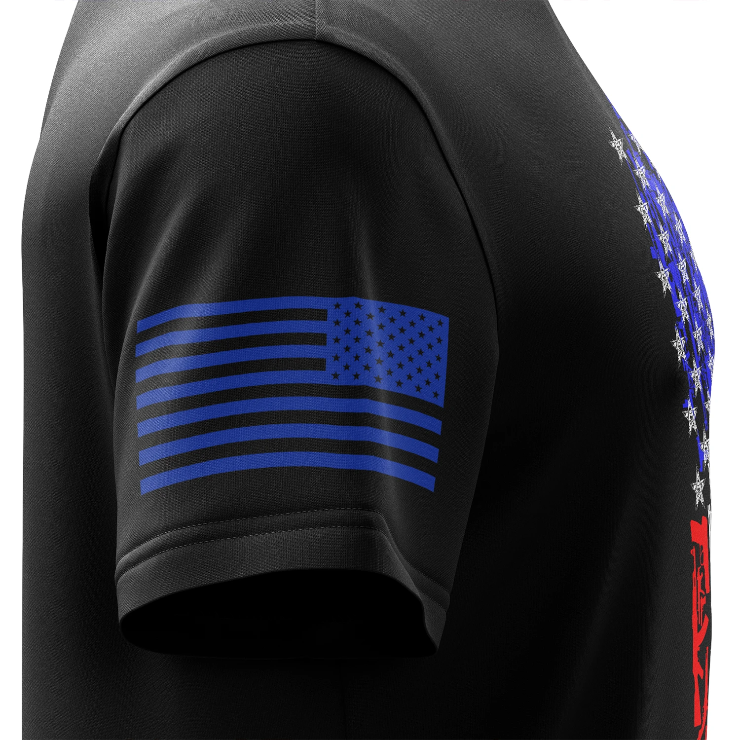 American Flag In Guns 2.0 Short Sleeve Shirt - Image 5