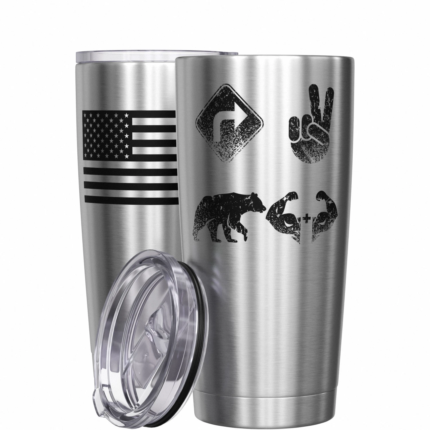 Right 2 Bear Arms Stainless Steel Tumbler - Image 11