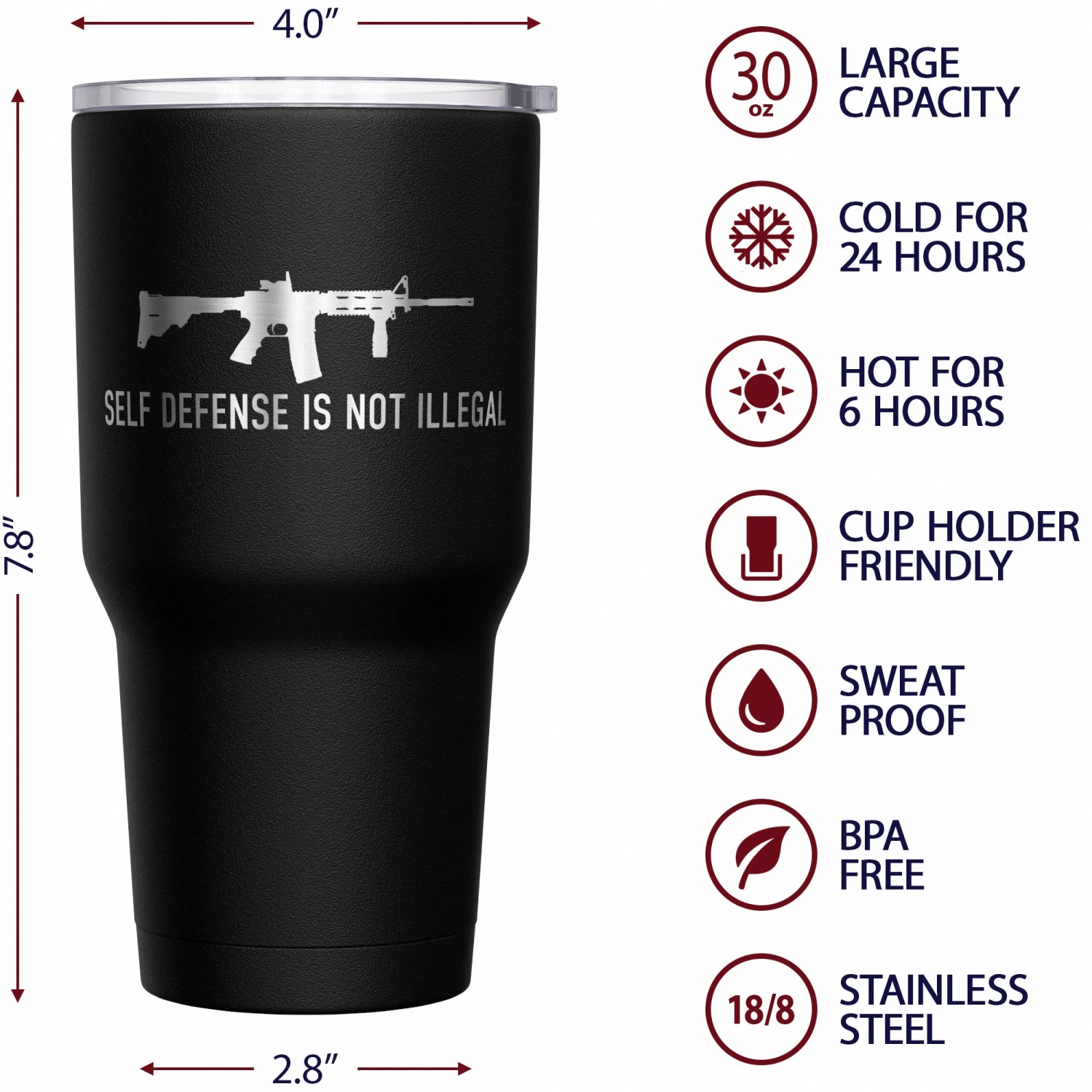 Self-Defense Stainless Steel Tumbler - Image 6