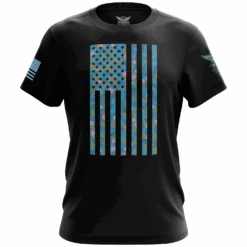 Tropical American Flag Short Sleeve Shirt