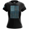 Tropical American Flag Women's Short Sleeve Shirt