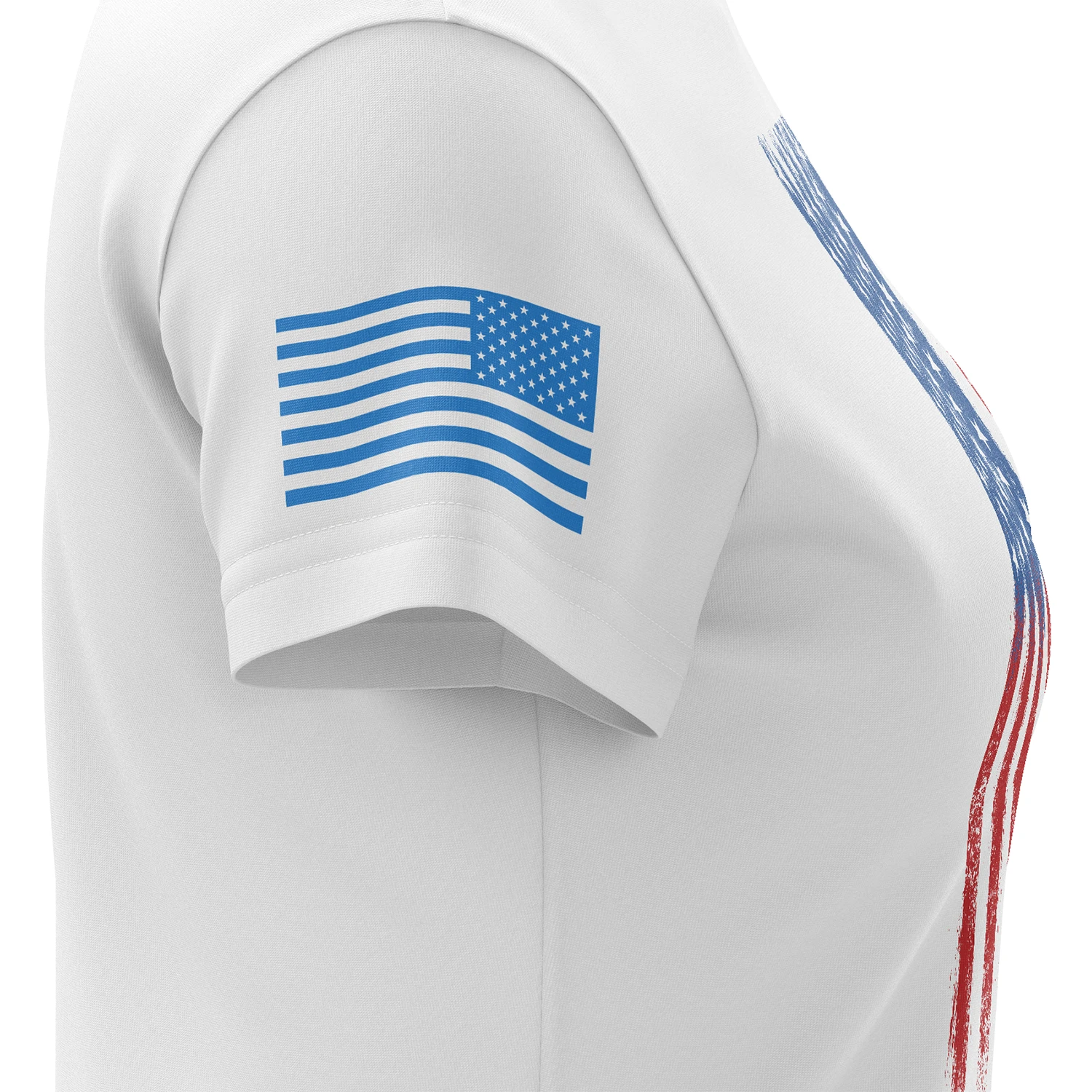 Fresh Paint American Flag Women's Short Sleeve Shirt - Image 5