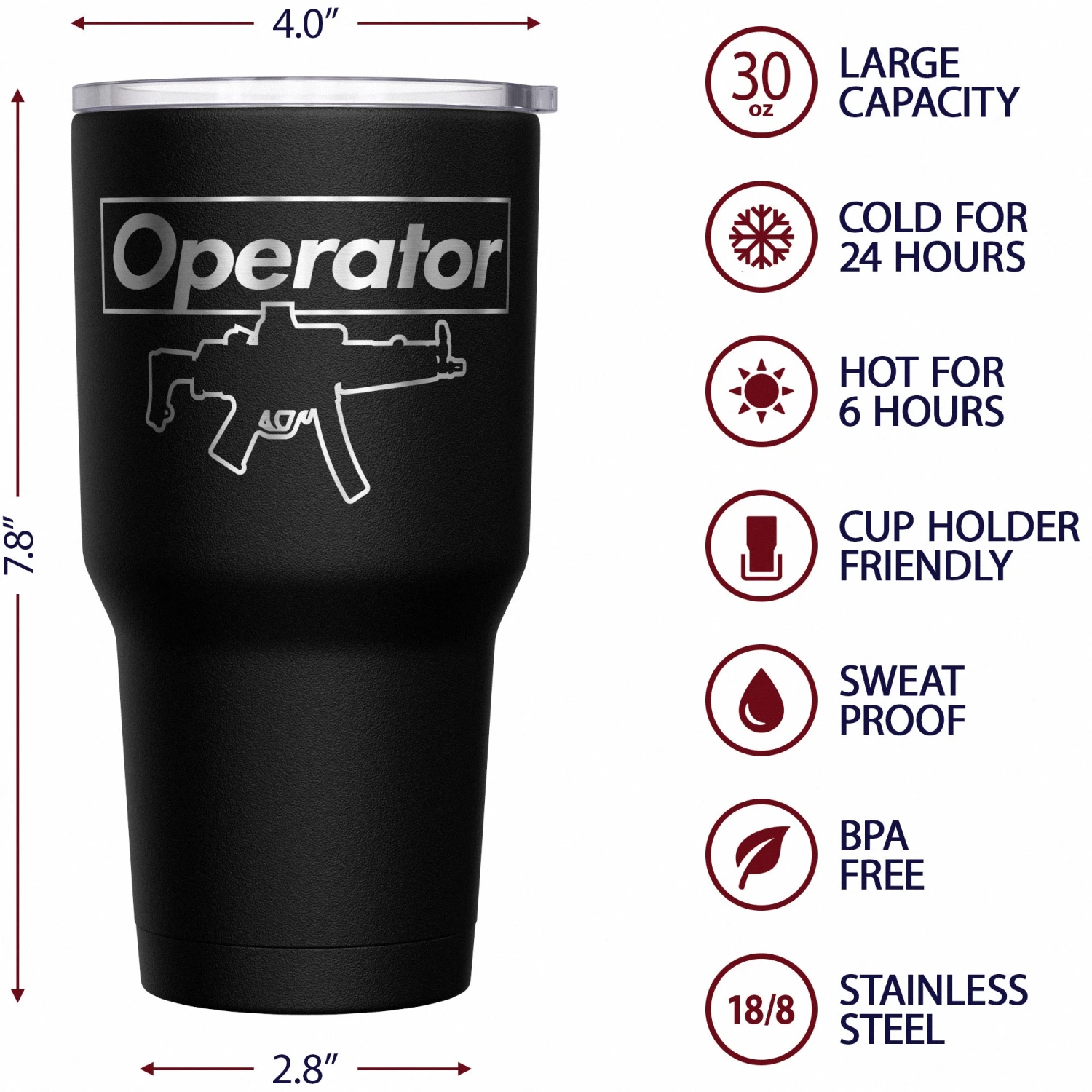 Supreme Operator Stainless Steel Tumbler - Image 6