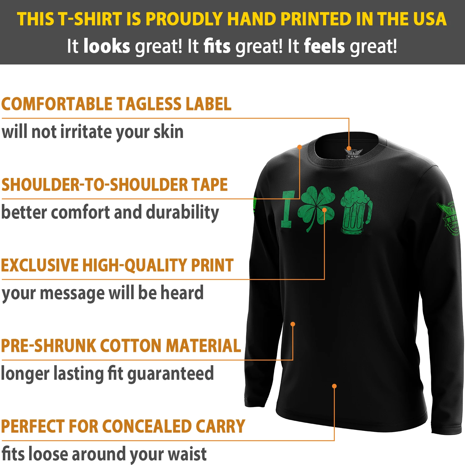 St Patrick's Pint Long Sleeve Shirt - Image 6