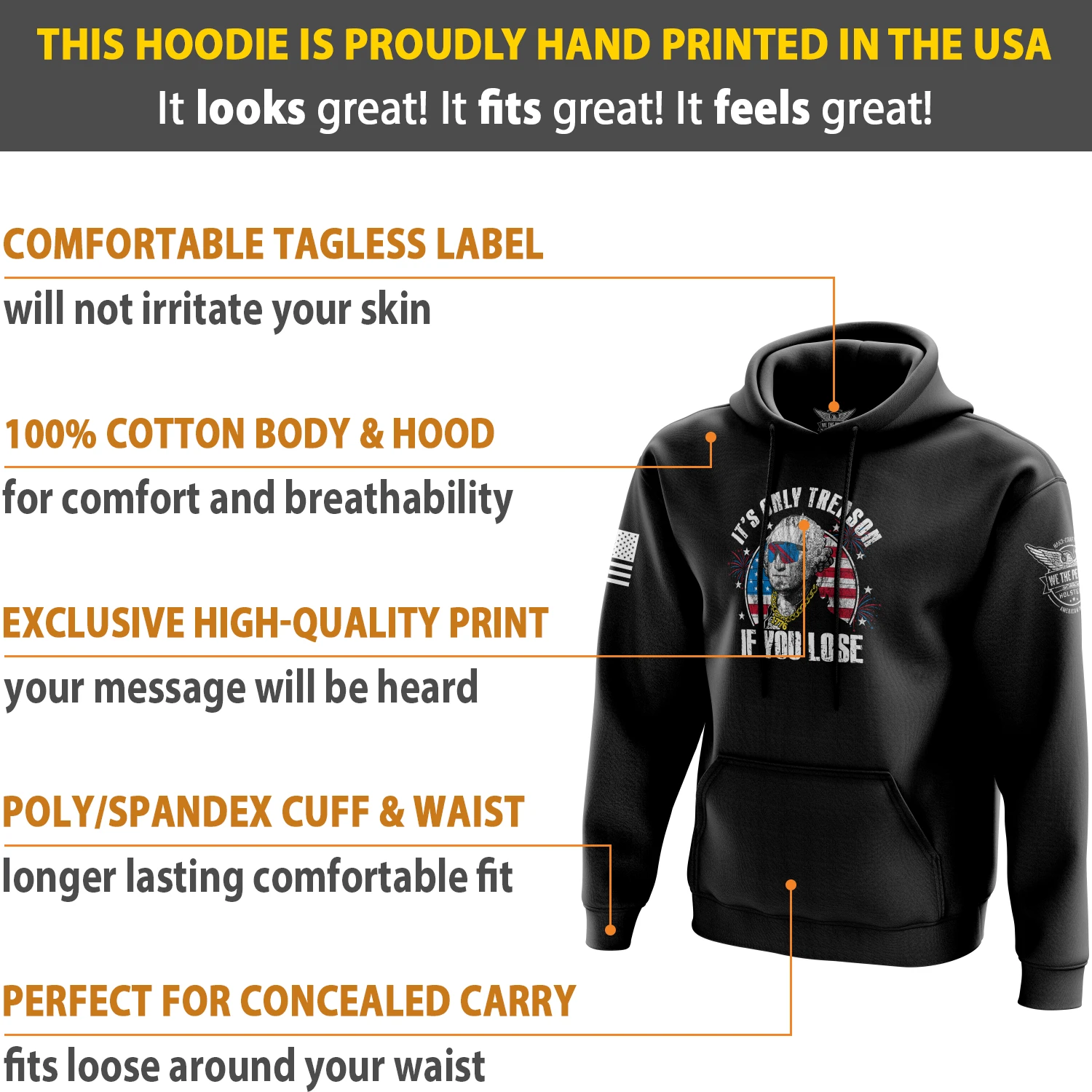 It's Only Treason If You Lose Hoodie - Image 5