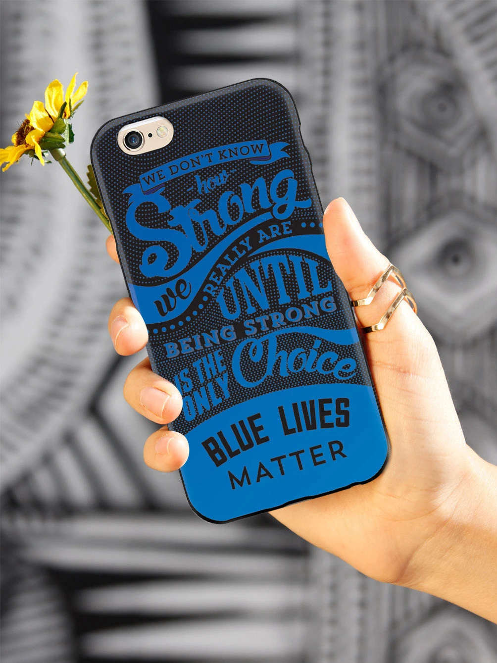 How Strong - Blue Lives Matter - Black Case - Image 7