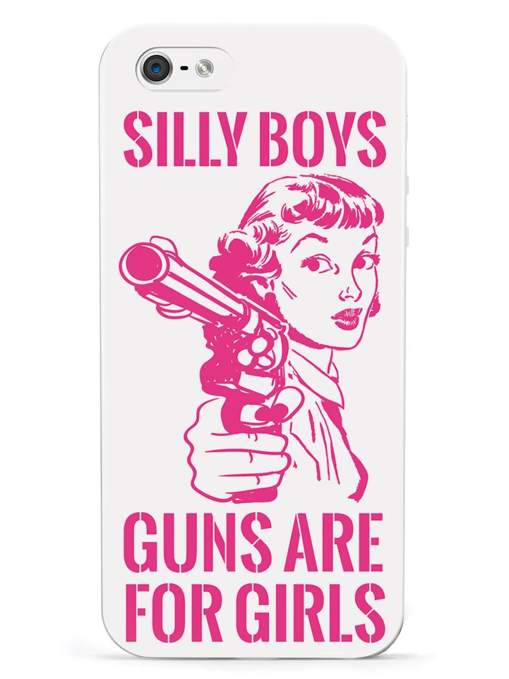 Silly Boys, Guns Are For Girls - Pink Text Case - Image 19