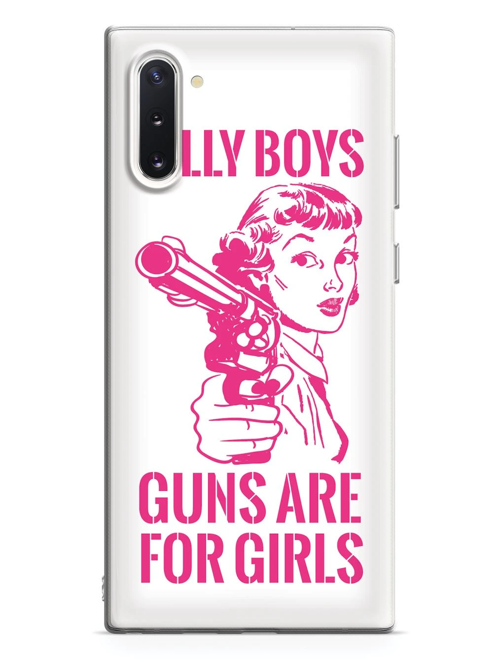 Silly Boys, Guns Are For Girls - Pink Text Case - Image 9