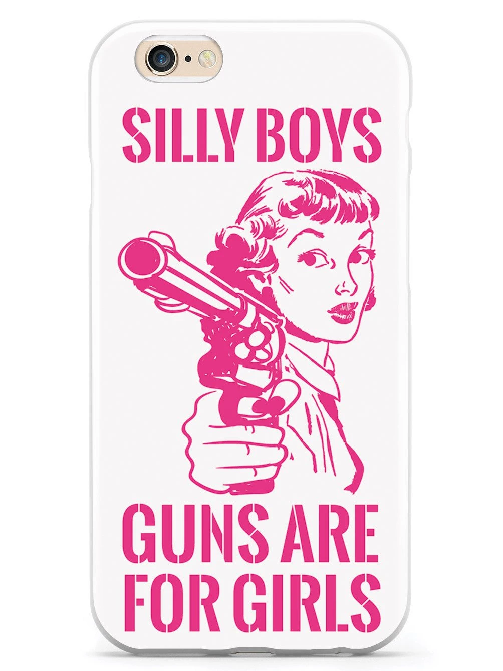 Silly Boys, Guns Are For Girls - Pink Text Case - Image 18