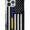 Downward American Flag - Thin Blue Line & Thin Gold Line Case
