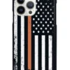 Downward American Flag - Thin Orange Line Case