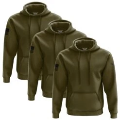 Basic - Olive + Black Hoodie Bundle (3 Pack)