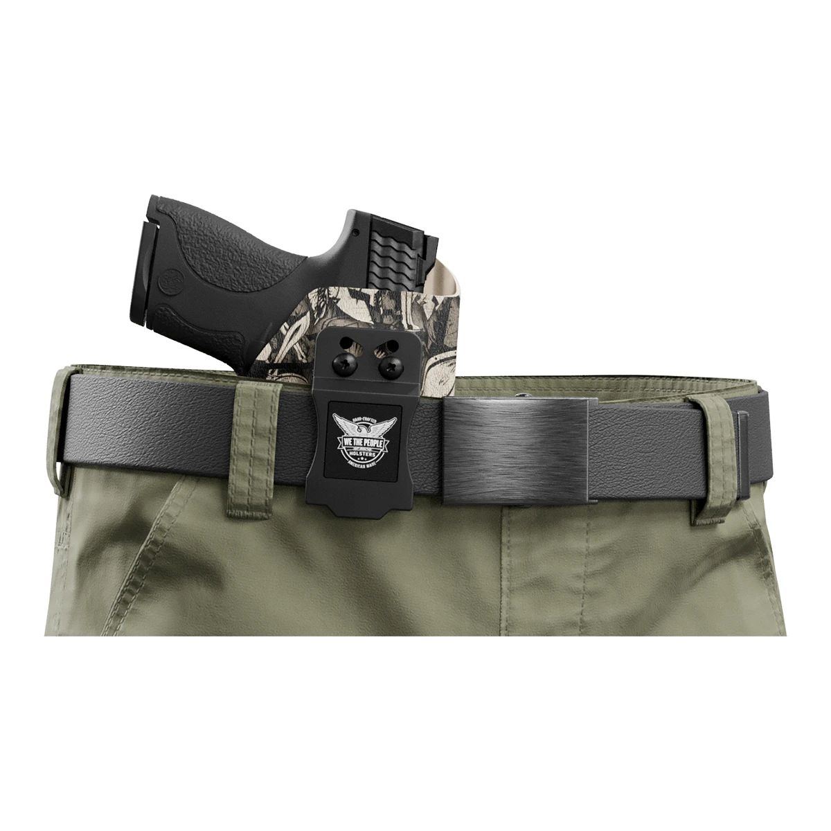 Tan Spartan Camo Custom Printed Holster - IWB Kydex Holster - Image 5
