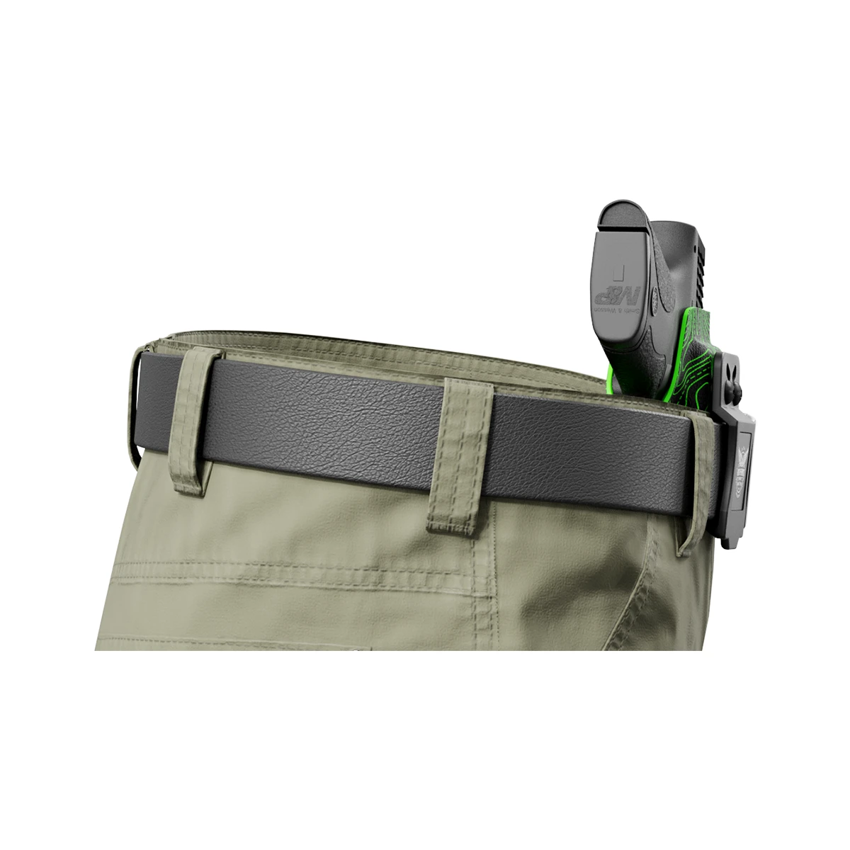 Green Topographic Map Custom Printed Holster - IWB Kydex Holster - Image 6