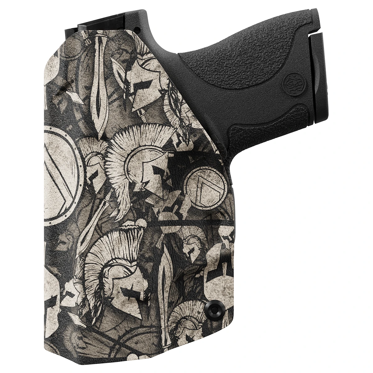Tan Spartan Camo Custom Printed Holster - IWB Kydex Holster - Image 3