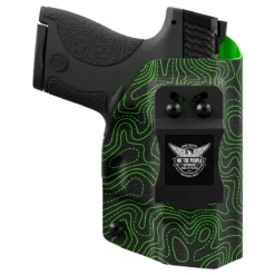 Green Topographic Map Custom Printed Holster - IWB Kydex Holster